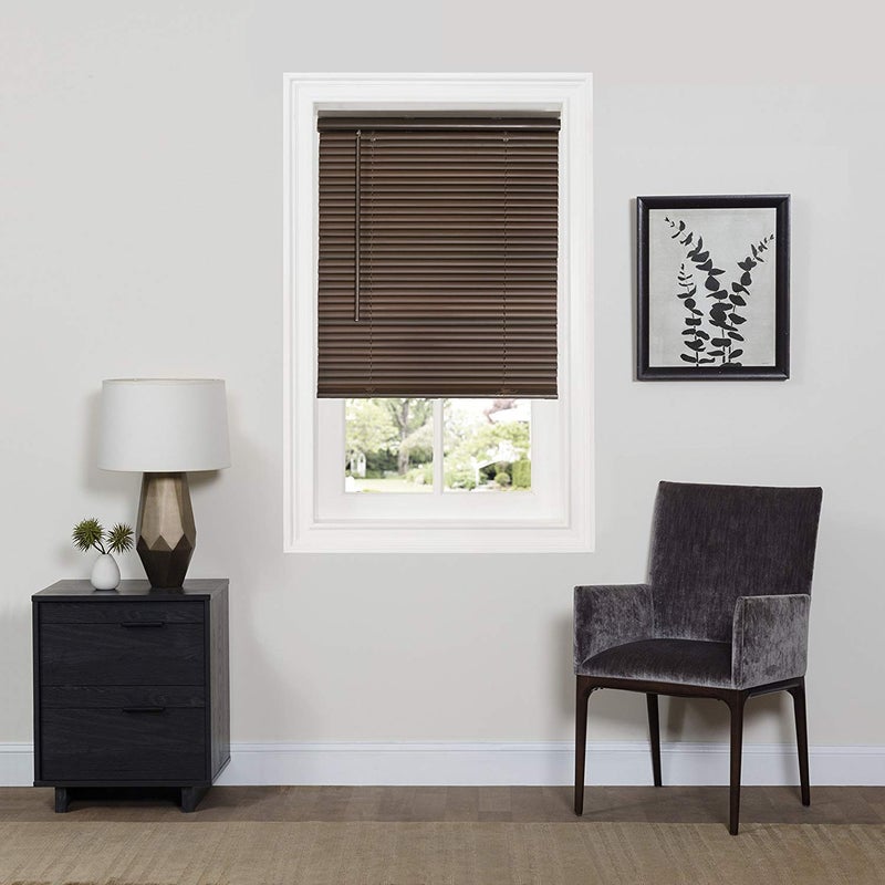 Achim Cordless Room Darkening Mini Blind - 36 Inch Width, 64 Inch Length, 1" Slat Size - Mahogany - Cordless GII Deluxe Sundown Horizontal Windows Blinds for Interior by Achim Home Decor - Image 2